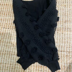Almost Famous Black Textured Blouse